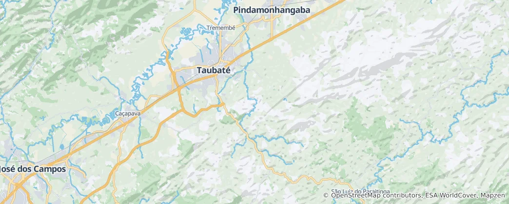 Mapa Taubaté