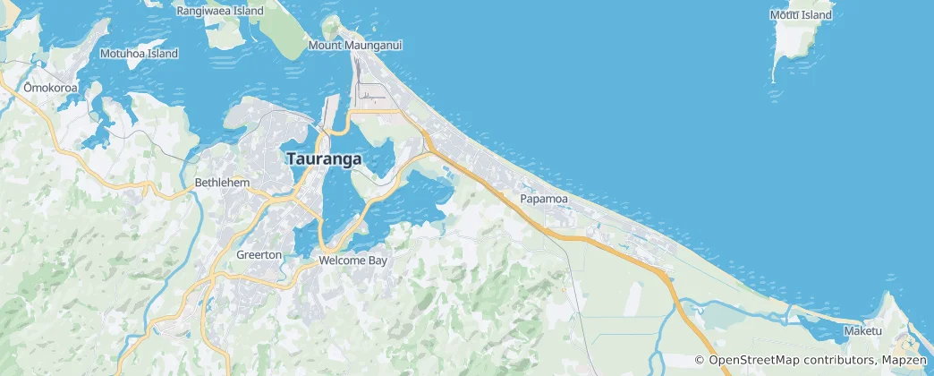 Map of Tauranga