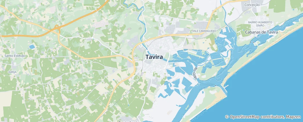 Mapa Tavira