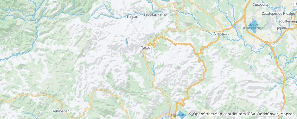 Mappa di Taxco de Alarcón