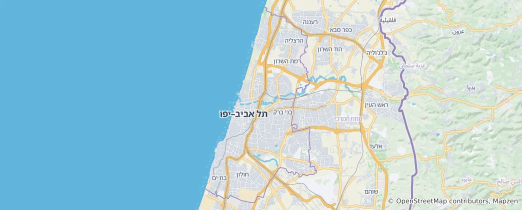 Map of Tel Aviv
