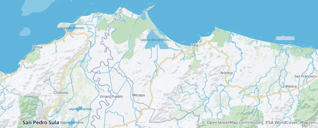 Map of Tela