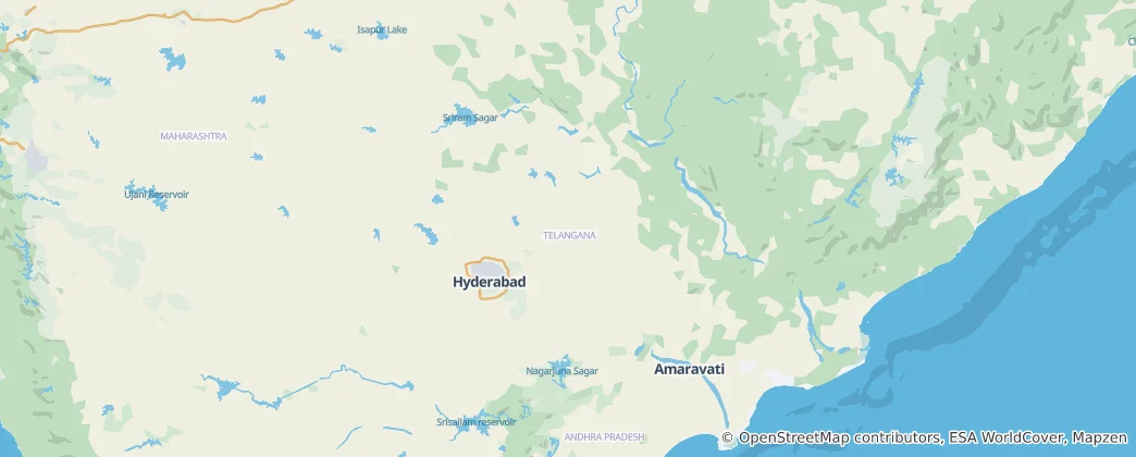 Mapa Telangana