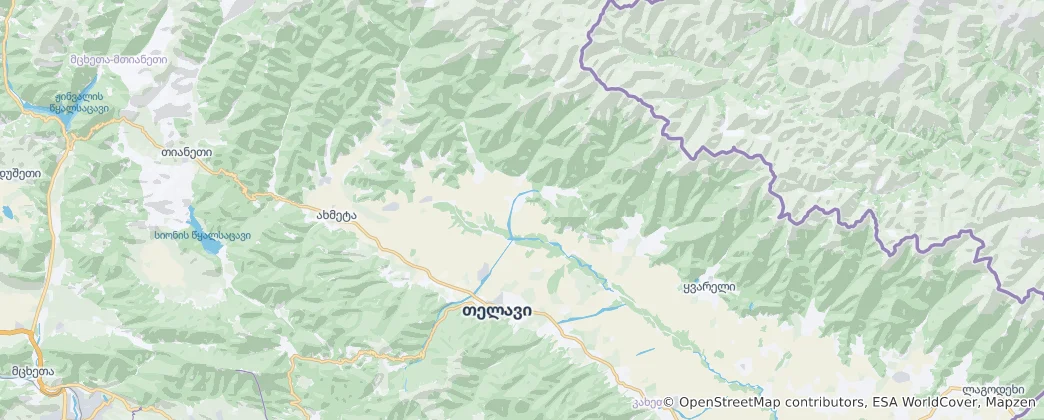 Mapa Telavi