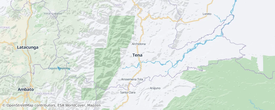 Tena Canton – Mapa