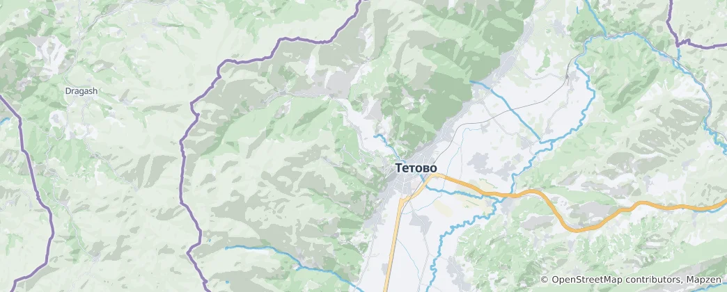 Map of Tetovo