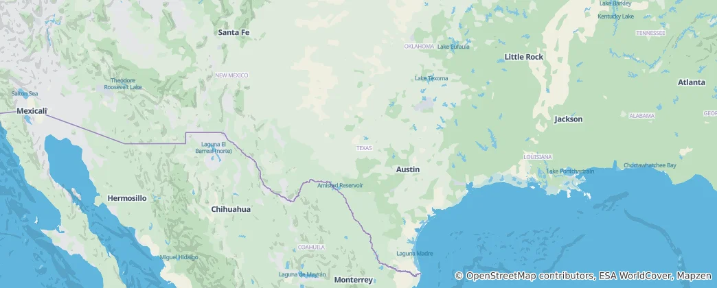 Térkép: Texas