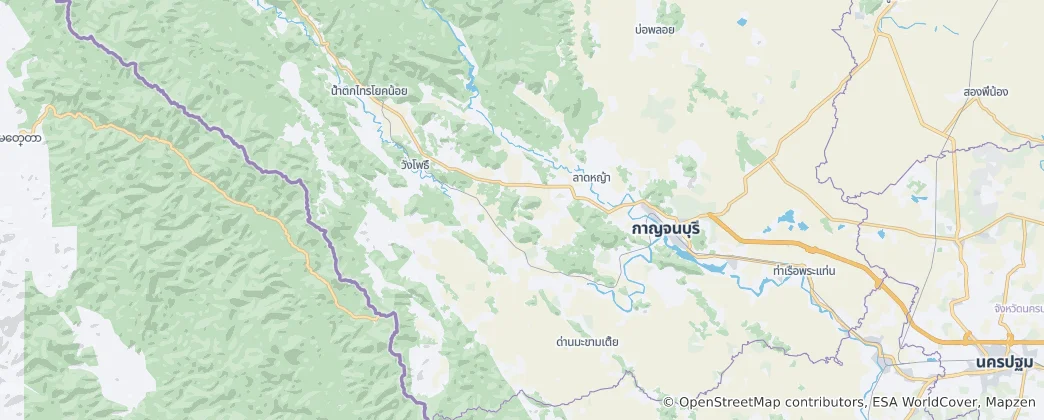 Mapa de Mueang Kanchanaburi