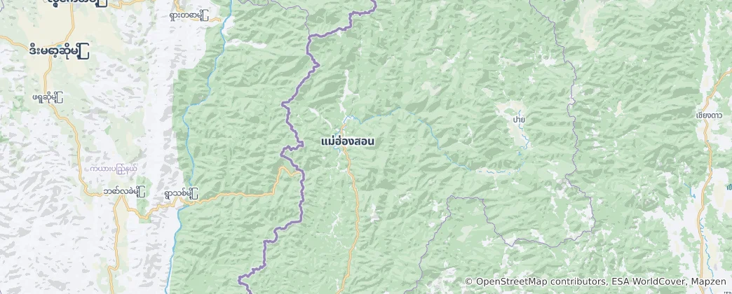 Karte von Amphoe Mueang Mae Hong Son