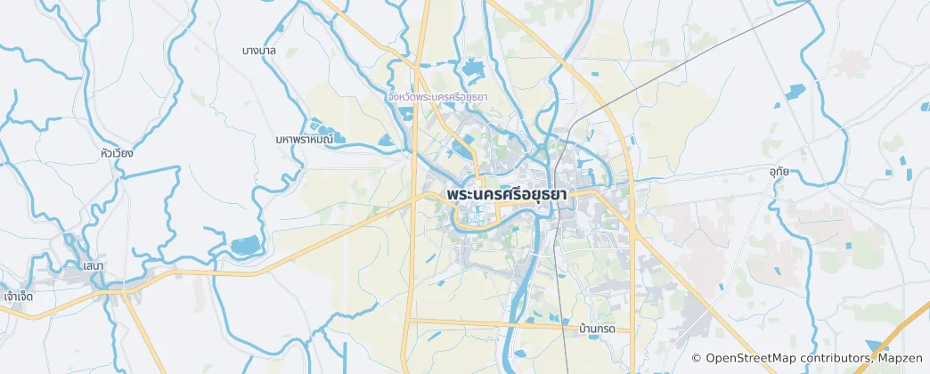 Mappa di Distretto di Phra Nakhon Si Ayutthaya