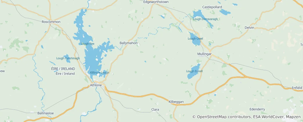 Mappa di The Municipal District of Athlone — Moate
