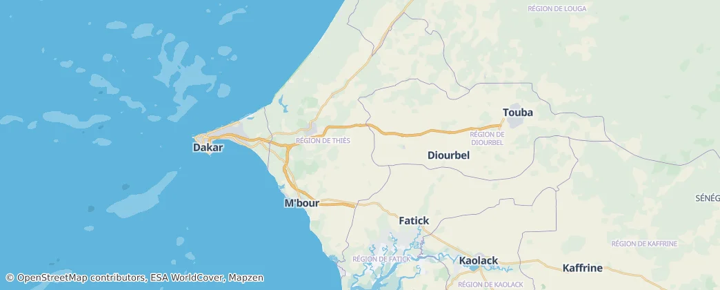 Thies Region — Map