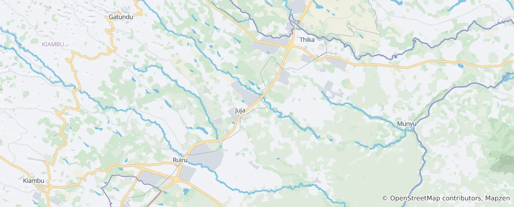 Map of Thika Town