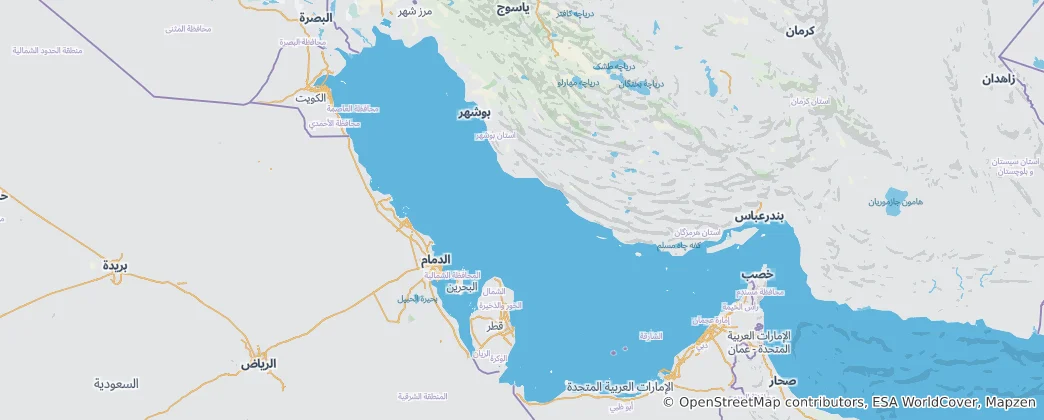 Map of Persian Gulf