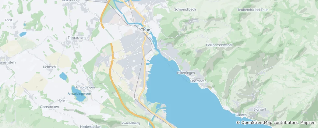 Mapa Thun