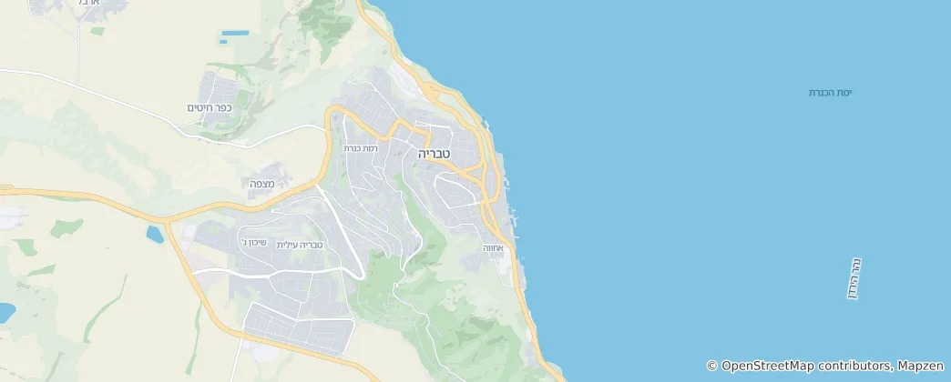 Map of Tiberias