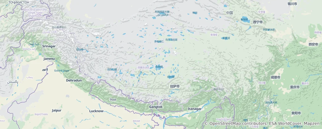 Kaart van Tibet