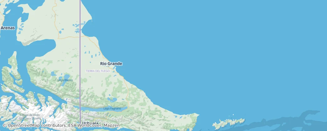 Tierra del Fuego Eyaleti Haritası