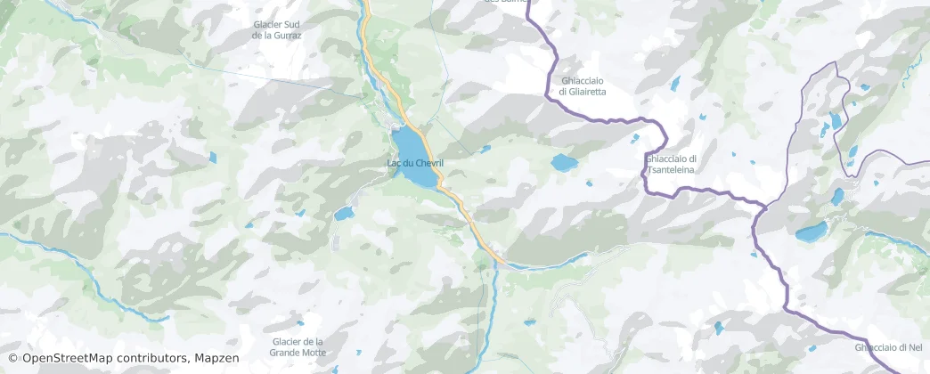 Tignes — Map