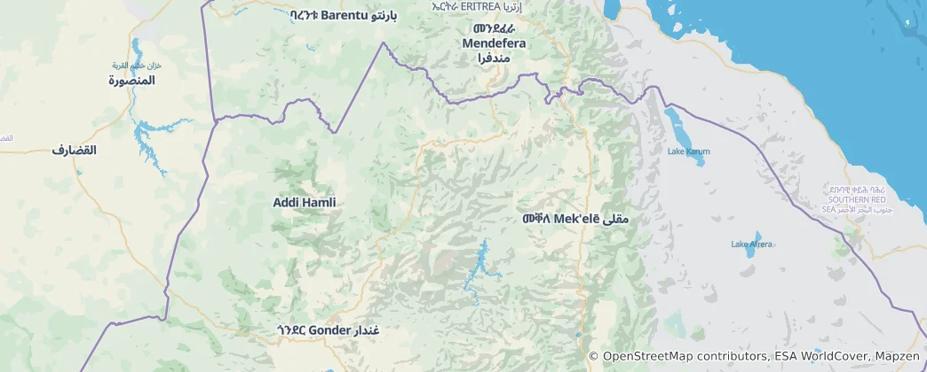 Map of Tigray Region