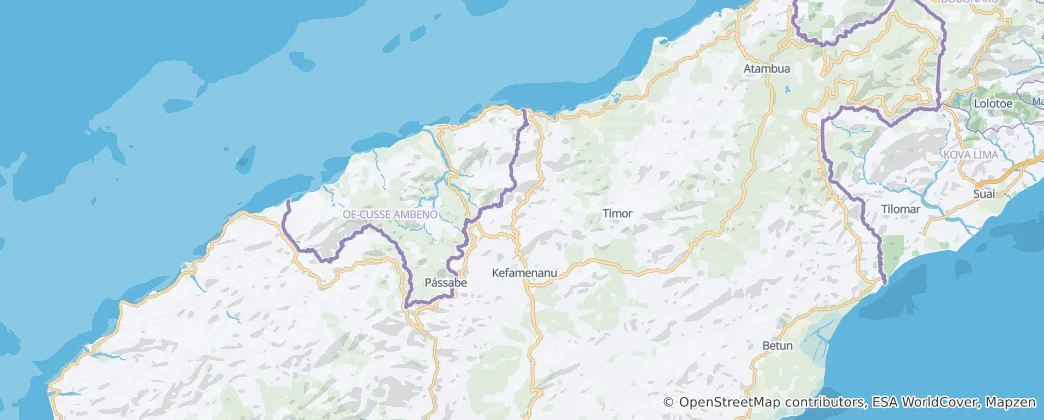 Map of Timor Tengah Utara