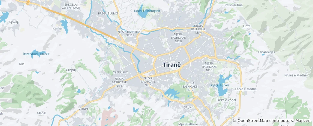 Mapa Tiranë