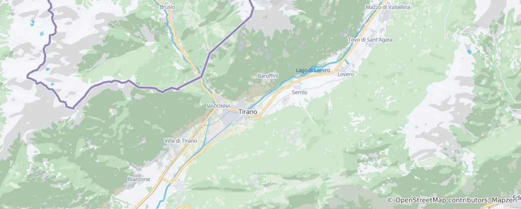 Map of Tirano