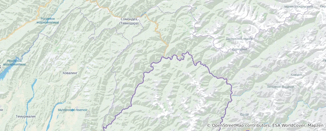 Mapa De Darvoz District