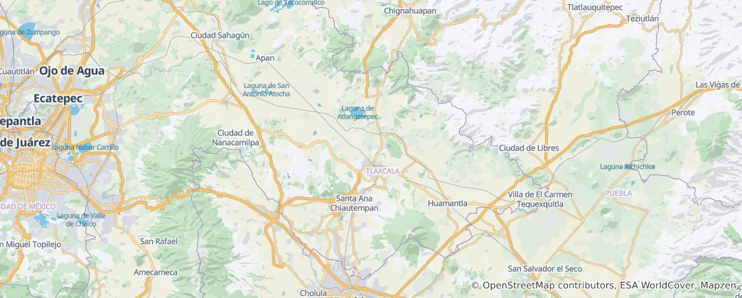 Karte von Tlaxcala