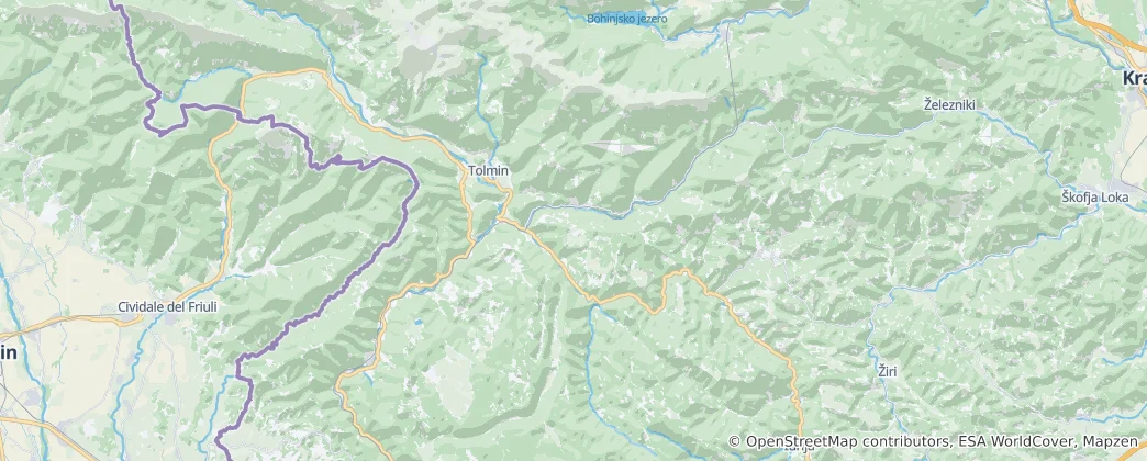 Map of Tolmin