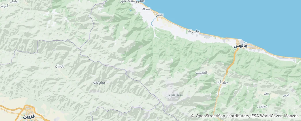 Map of Tonekabon County