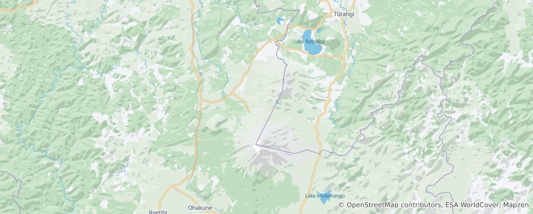 Mappa di Parco nazionale del Tongariro