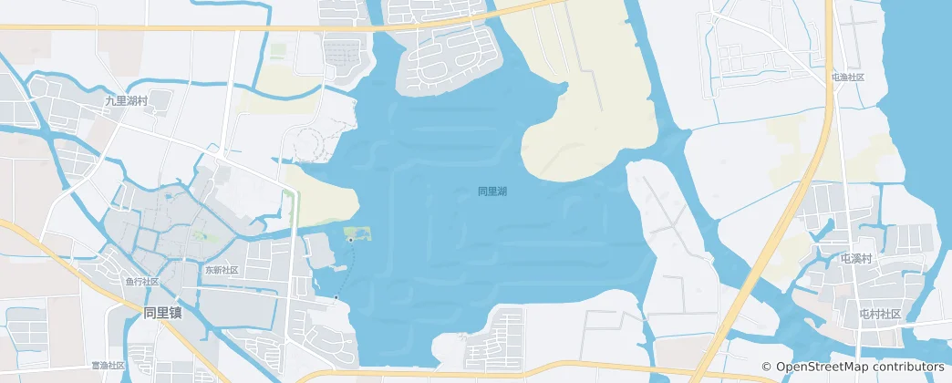 Mapa Tongli Lake