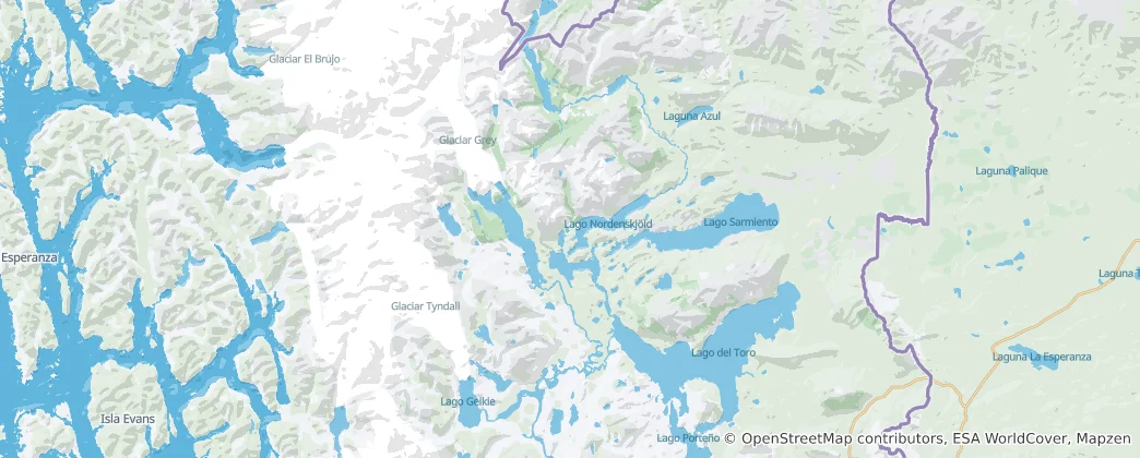 Mapa Torres del Paine