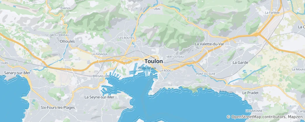 Karte von Toulon