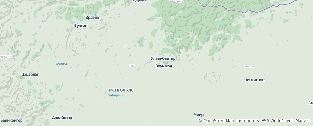 Map of Töv Province