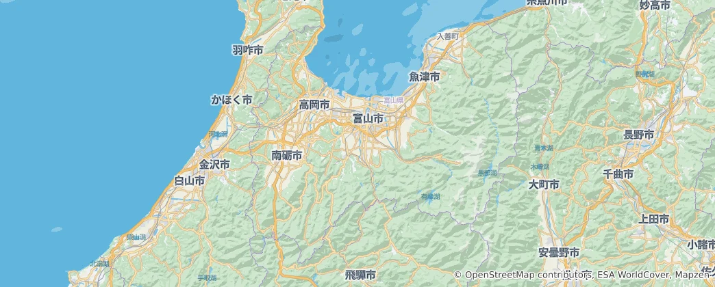 Map of Toyama Prefecture