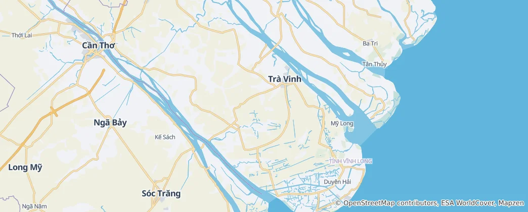 Map of Trà Vinh