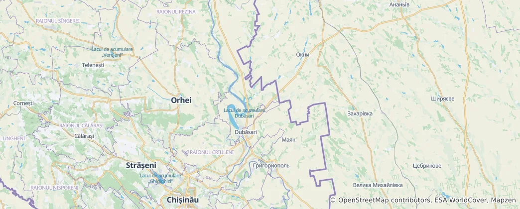 Mappa di Transnistria