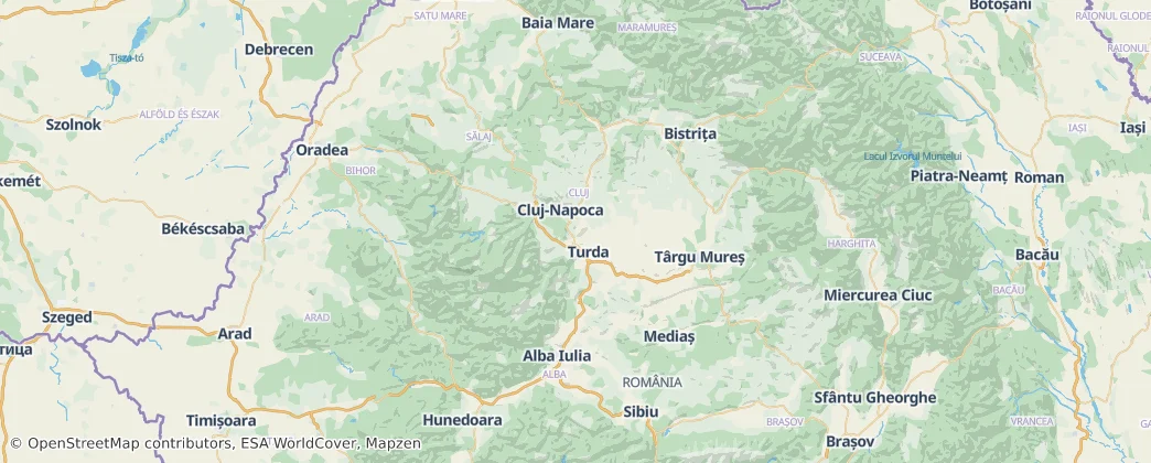 Plateau Transylvanien — Carte