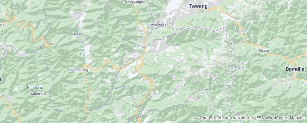 Map of Trashigang District
