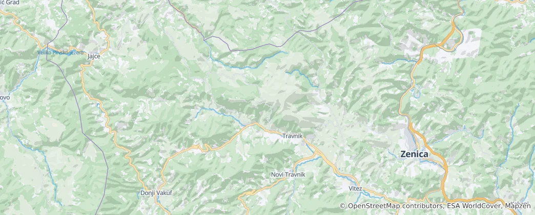 Map of Travnik Municipality