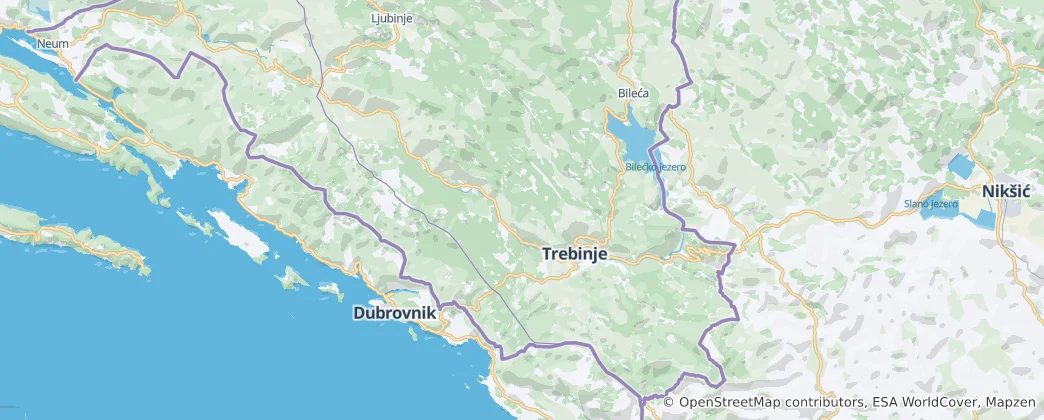 Map of Trebinje
