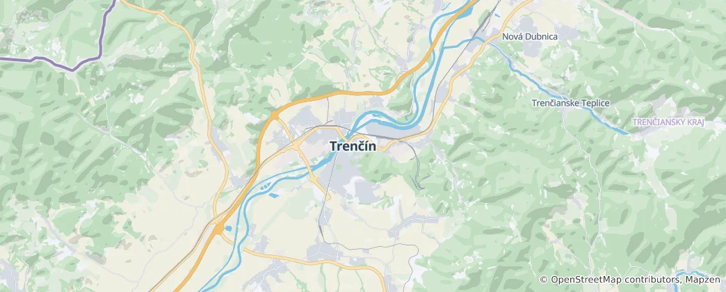 Karte von Trentschin