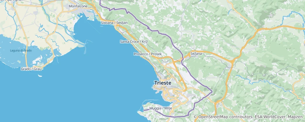 Map of Trieste