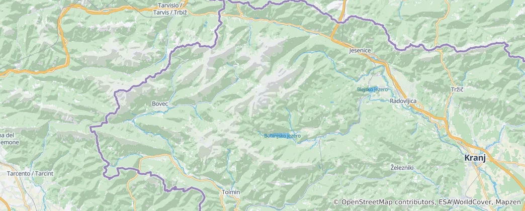 Karte von Triglav Nationalpark