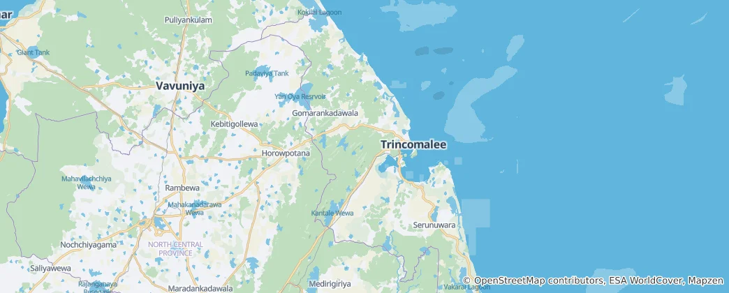 Mappa di Distretto di Trincomalee