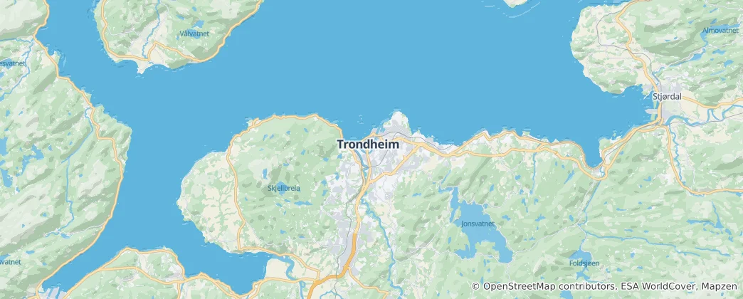 Mapa Trondheim
