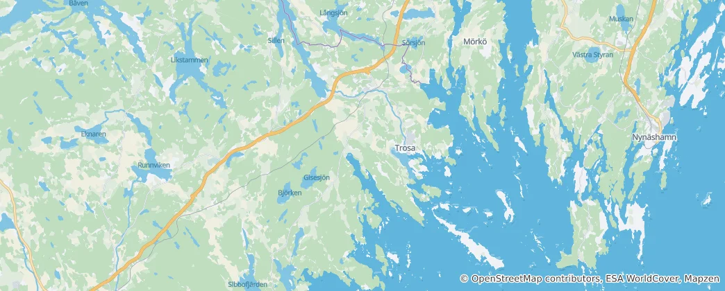 Mapa Trosa Municipality