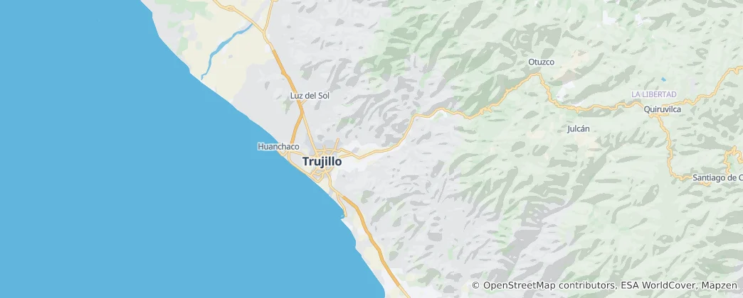 Map of Trujillo province